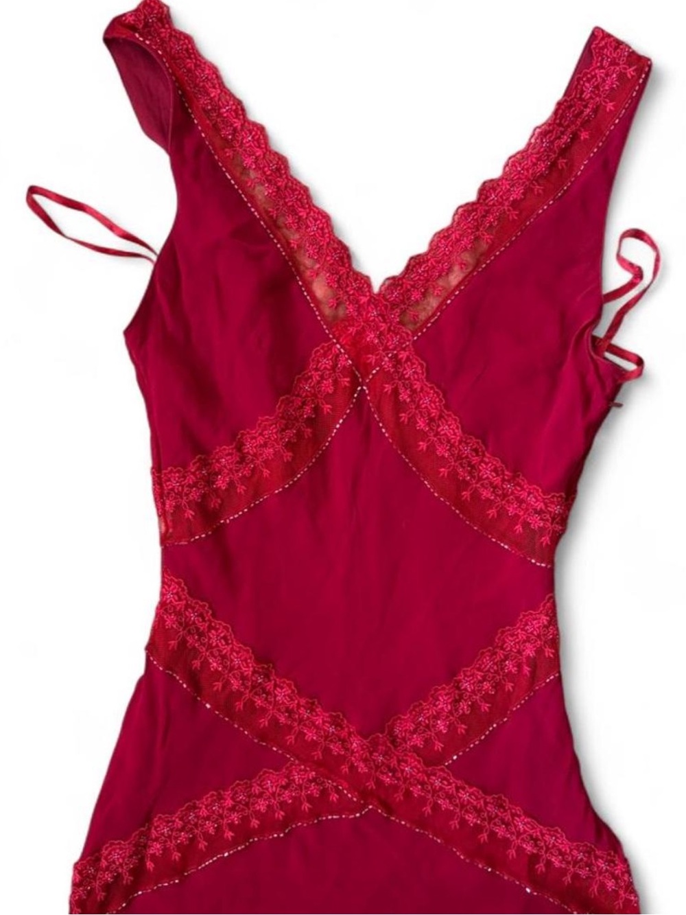 Cache Vintage Silk Slip Dress in Deep Fuchsia - Picture 4 of 8